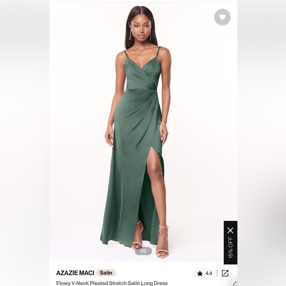Azazie Maci Stretch Satin Dress